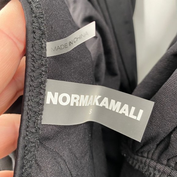 Norma Kamali Black Halter Low Back Mio One Piece Swimsuit S - Picture 4 of 5